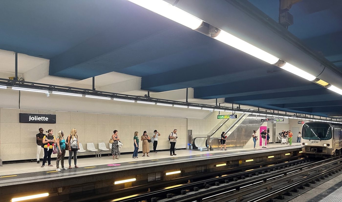 Le quai de la station Joliette